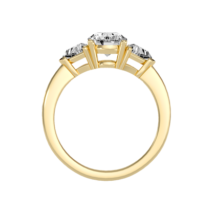 Sparking Tri Stone Ring - Twelve