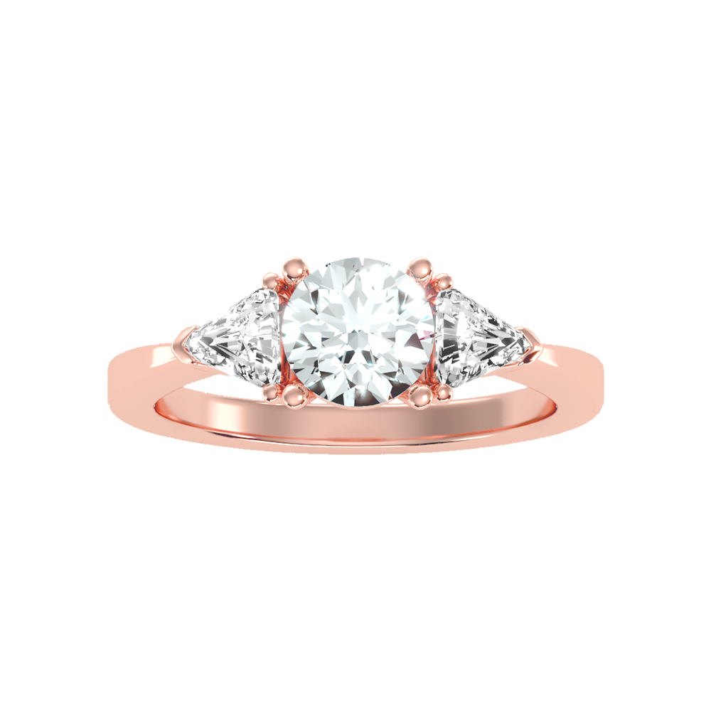 Sparking Tri Stone Ring - Two