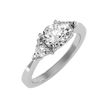 Sparking Tri Stone Ring - Five