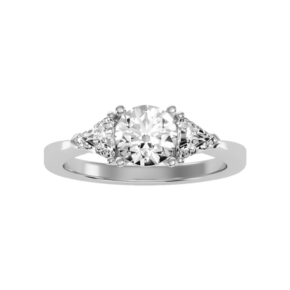 Sparking Tri Stone Ring - Six