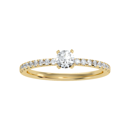 Sparkle Solitaire Ring In 925 Sterling Silver - Eleven