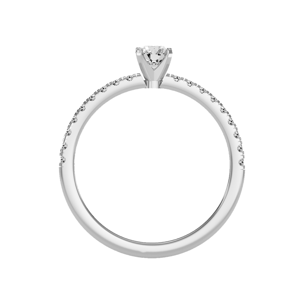 Sparkle Solitaire Ring In 925 Sterling Silver - Two