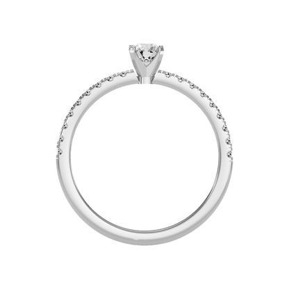 Sparkle Solitaire Ring In 925 Sterling Silver - Two