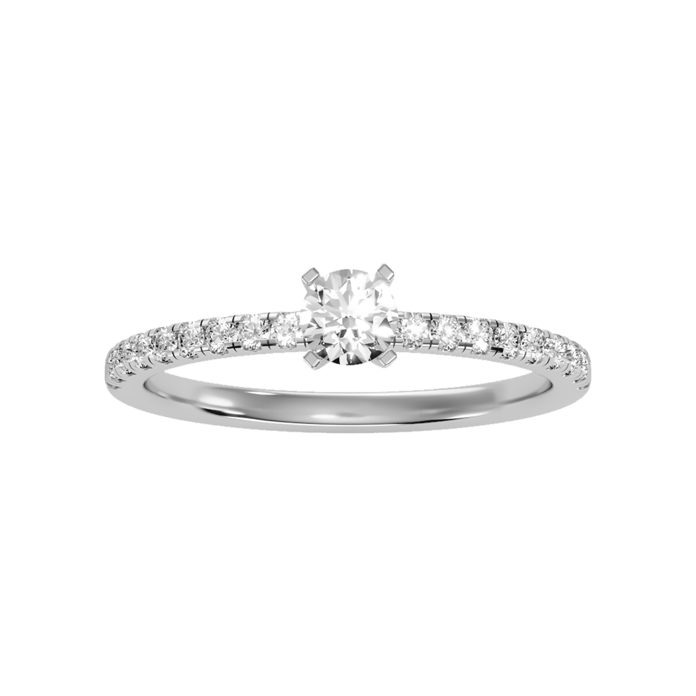 Sparkle Solitaire Ring In 925 Sterling Silver - Three