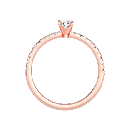 Sparkle Solitaire Ring In 925 Sterling Silver - Six