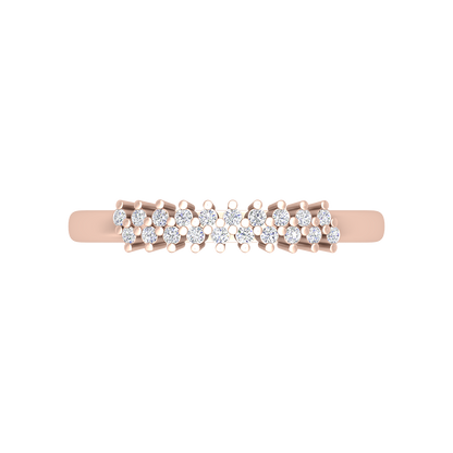 Sparkling Band In 925 Sterling Silver - Three