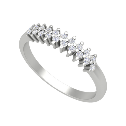 Sparkling Band In 925 Sterling Silver - Five