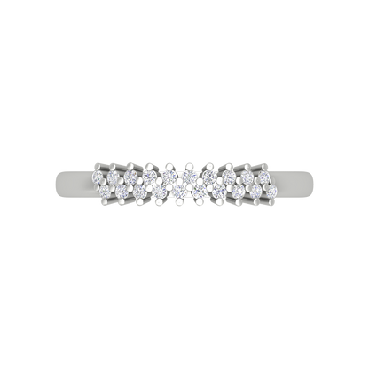 Sparkling Band In 925 Sterling Silver - Six