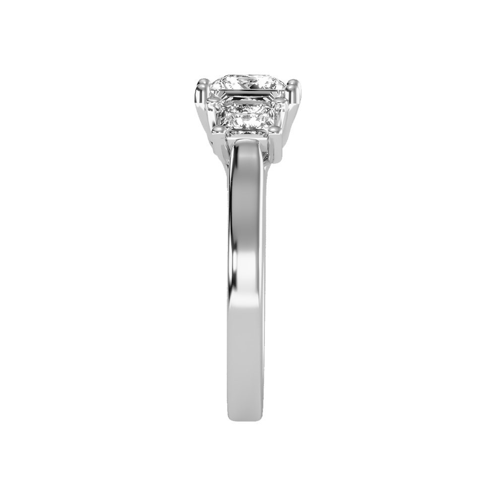 Sparkling Diamond Tri Stone Ring - Seven