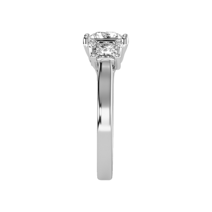 Sparkling Diamond Tri Stone Ring - Seven