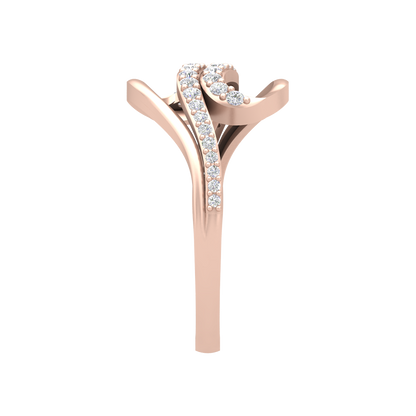 Sparkling Twin Ring In 925 Sterling Silver - Three