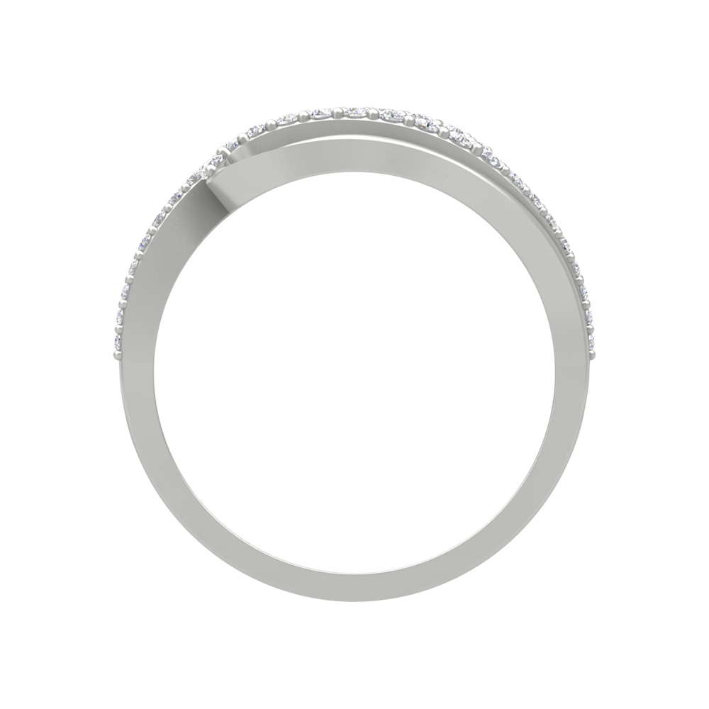 Sparkling Twin Ring In 925 Sterling Silver - Eight