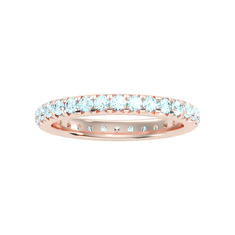Sparkly Eternity Band In 925 Sterling Silver - Two