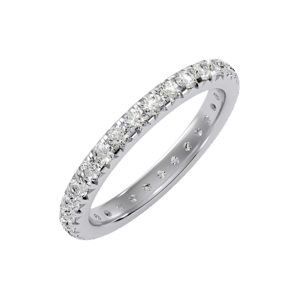 Sparkly Eternity Band In 925 Sterling Silver - Five
