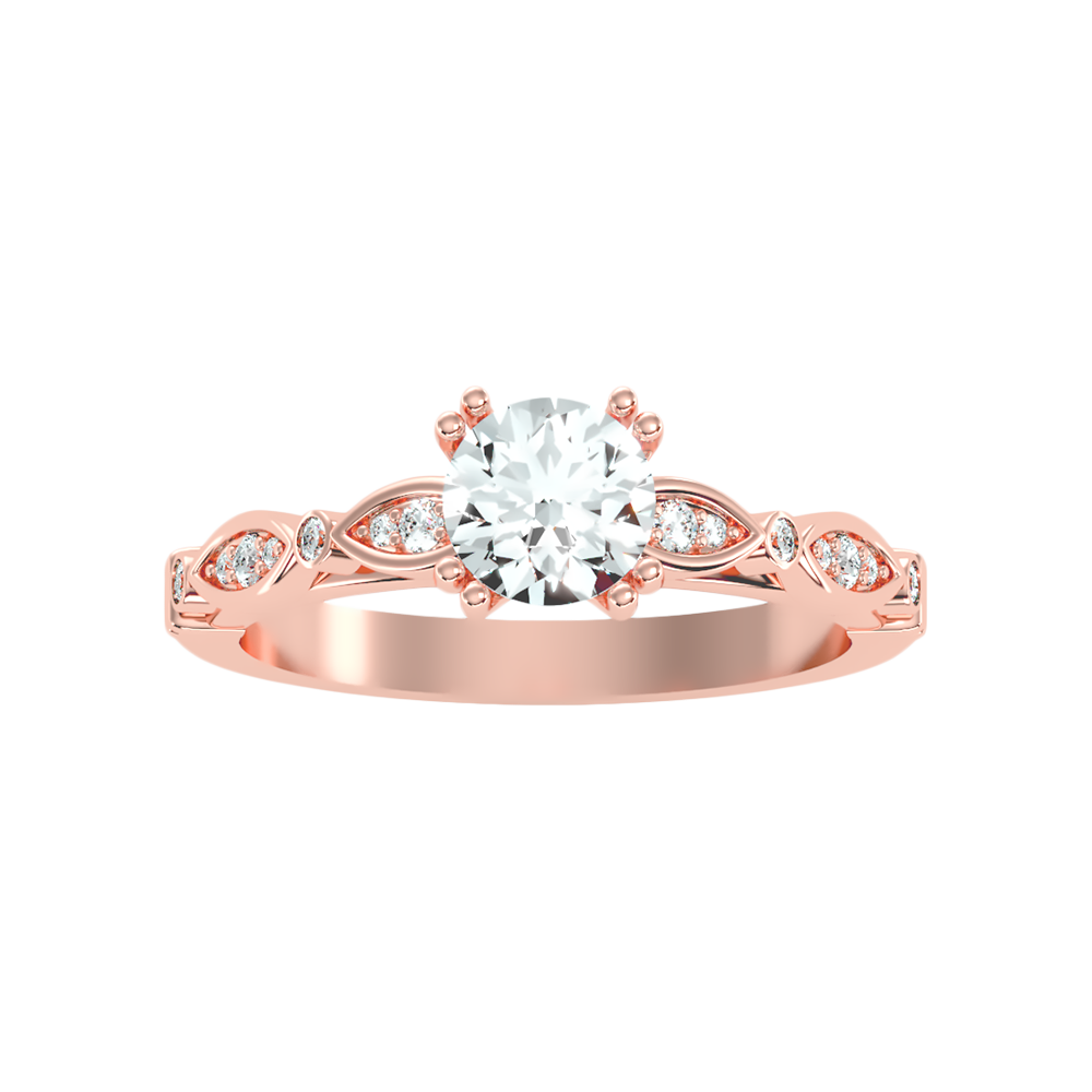 Spar Diamond Ring In 925 Sterling Silver - Two