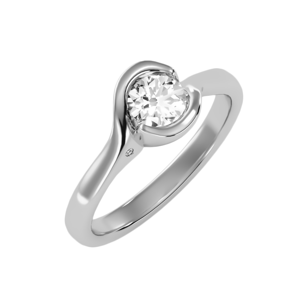 Speal Classic Solitaire Ring In 925 Sterling Silver - Two