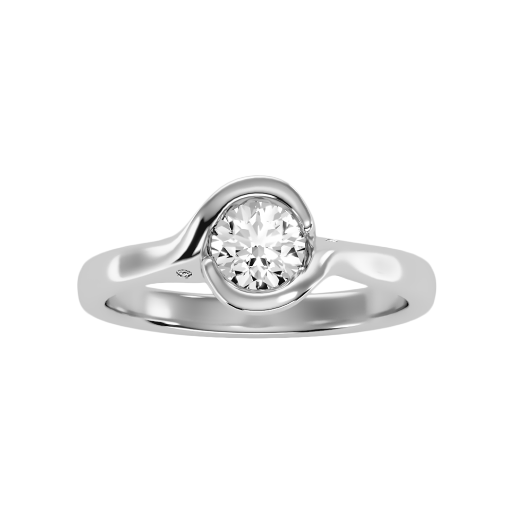 Speal Classic Solitaire Ring In 925 Sterling Silver - Four