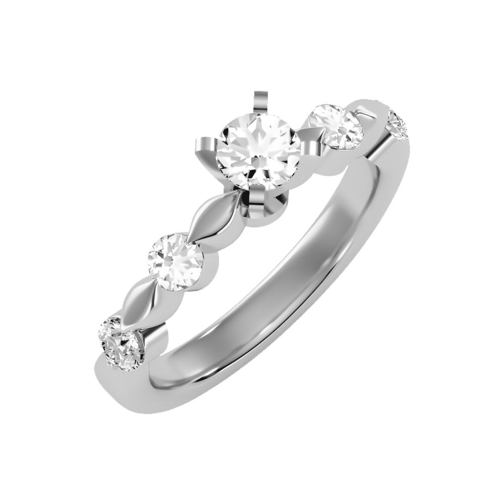 Special Solitaire Ring In 925 Sterling Silver - Five