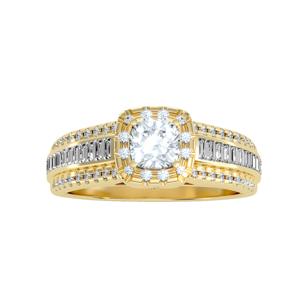 Spectral Halo Solitaire Ring - Ten