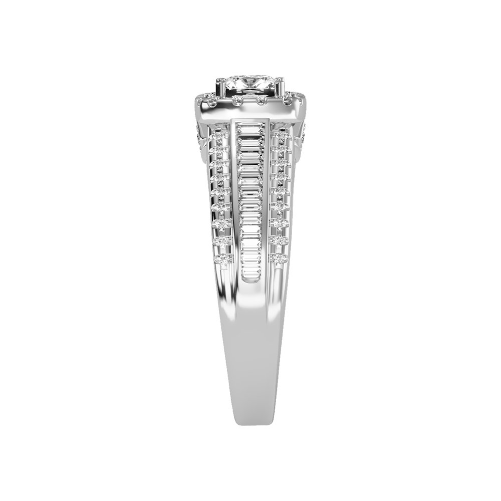 Spectral Halo Solitaire Ring - Four