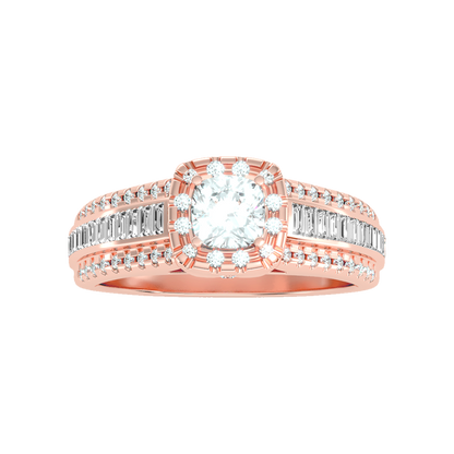 Spectral Halo Solitaire Ring - Five