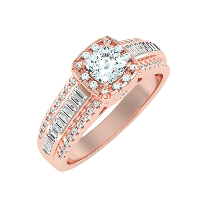 Spectral Halo Solitaire Ring - Seven