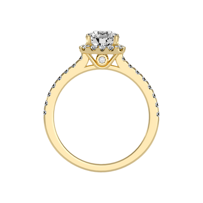Sphine Halo Ring In 925 Sterling Silver - Twelve