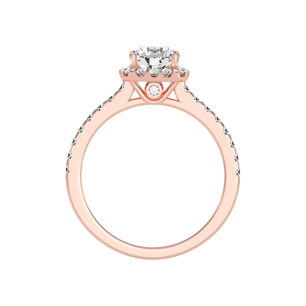 Sphine Halo Ring In 925 Sterling Silver - Six