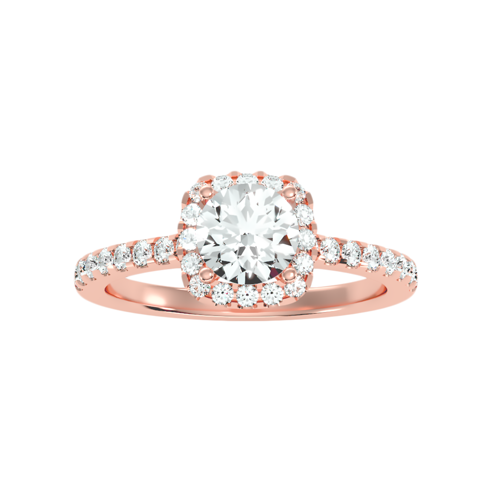 Sphine Halo Ring In 925 Sterling Silver - Seven