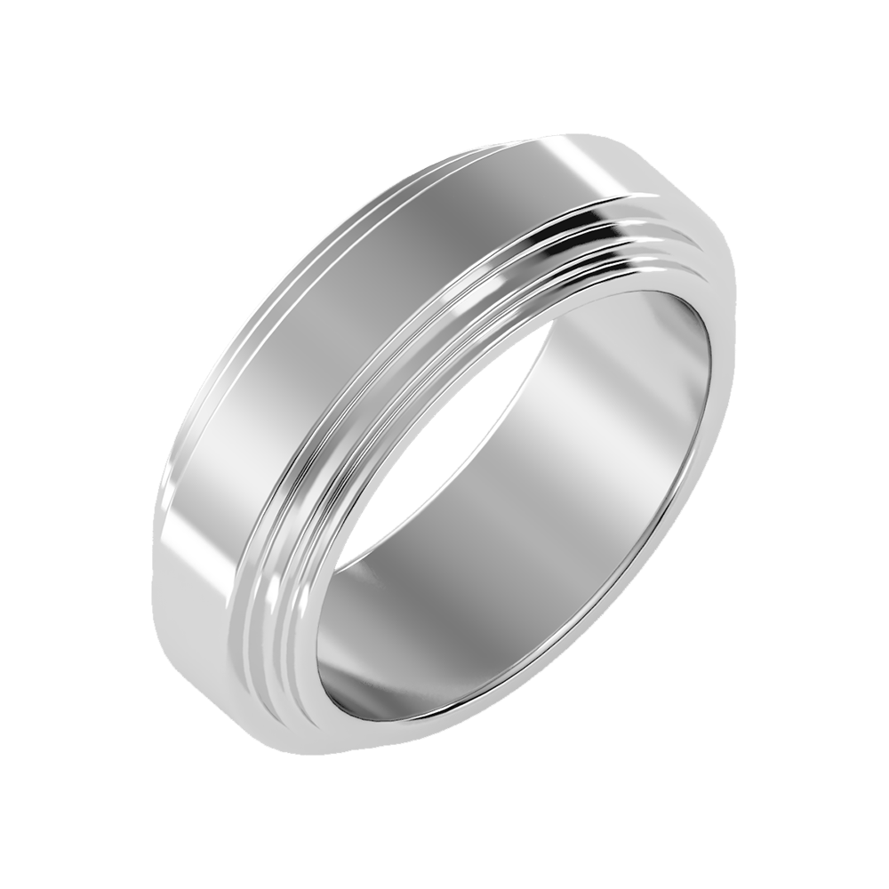 Splendor Men's Broad Band Ring - One