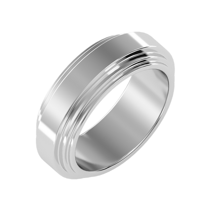 Splendor Men's Broad Band Ring - One
