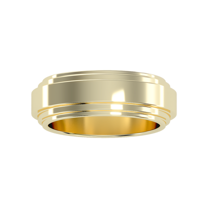 Splendor Men's Broad Band Ring - Ten