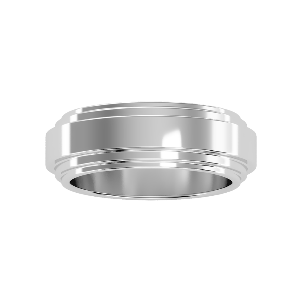 Splendor Men's Broad Band Ring - Three