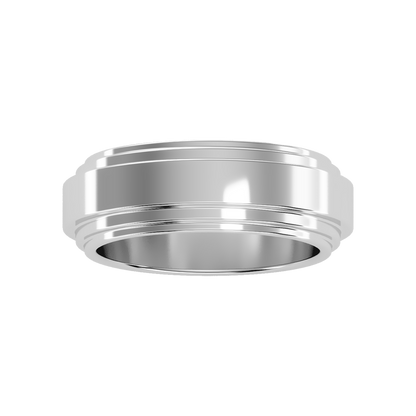 Splendor Men's Broad Band Ring - Three