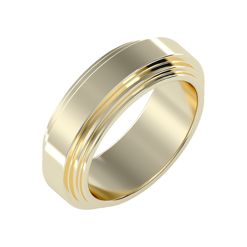 Splendor Men's Broad Band Ring - Nine