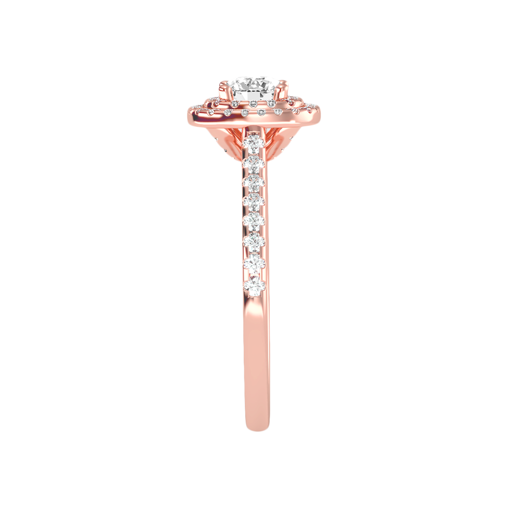 Splendour Halo Ring In 925 Sterling Silver - Five