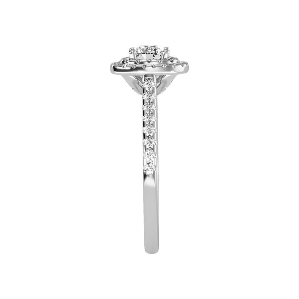 Splendour Halo Ring In 925 Sterling Silver - Eight
