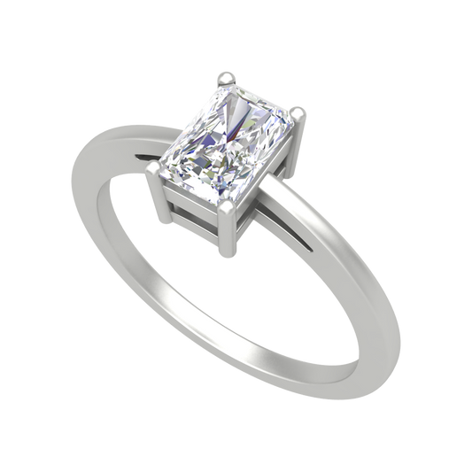 Sqaumous Loop Solitaire Ring In 925 Sterling Silver - One