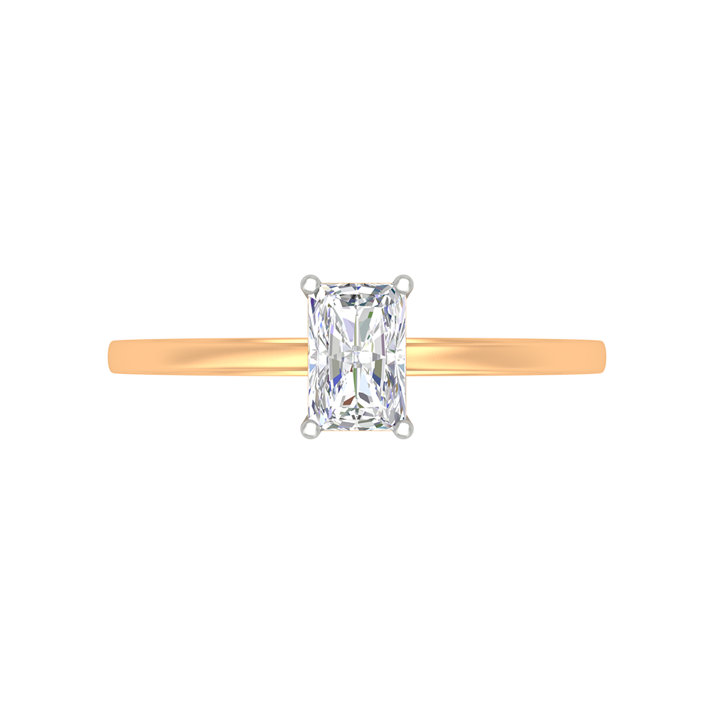 Sqaumous Loop Solitaire Ring In 925 Sterling Silver - Ten