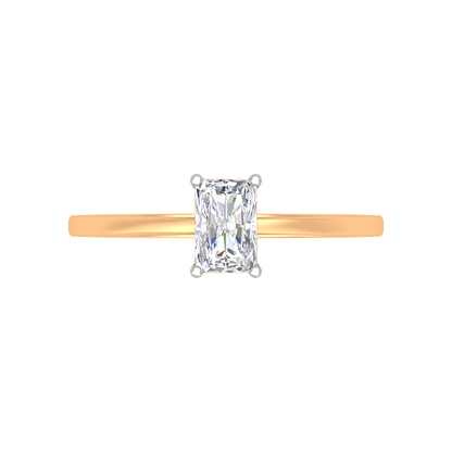 Sqaumous Loop Solitaire Ring In 925 Sterling Silver - Ten