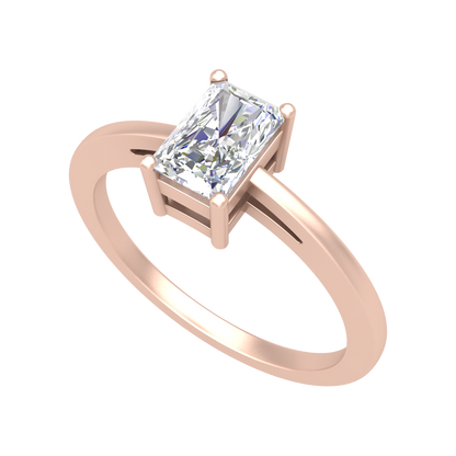 Sqaumous Loop Solitaire Ring In 925 Sterling Silver - Five