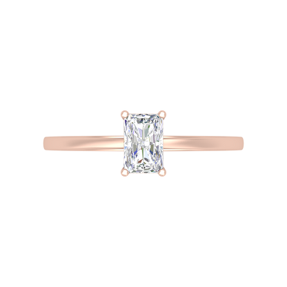 Sqaumous Loop Solitaire Ring In 925 Sterling Silver - Six