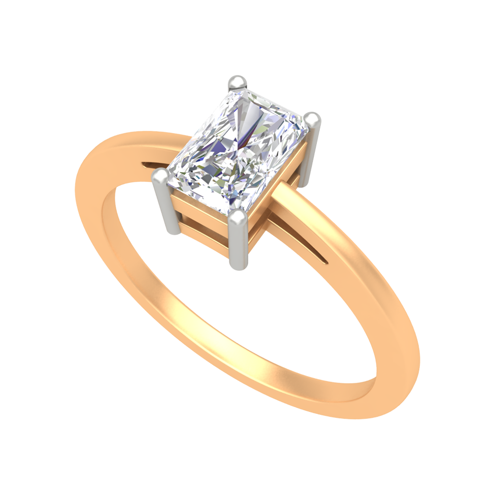 Sqaumous Loop Solitaire Ring In 925 Sterling Silver - Nine