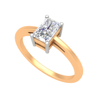 Sqaumous Loop Solitaire Ring In 925 Sterling Silver - Nine