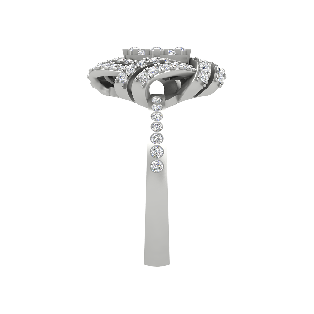 Squamous Cocktail Ring In 925 Sterling Silver - Seven