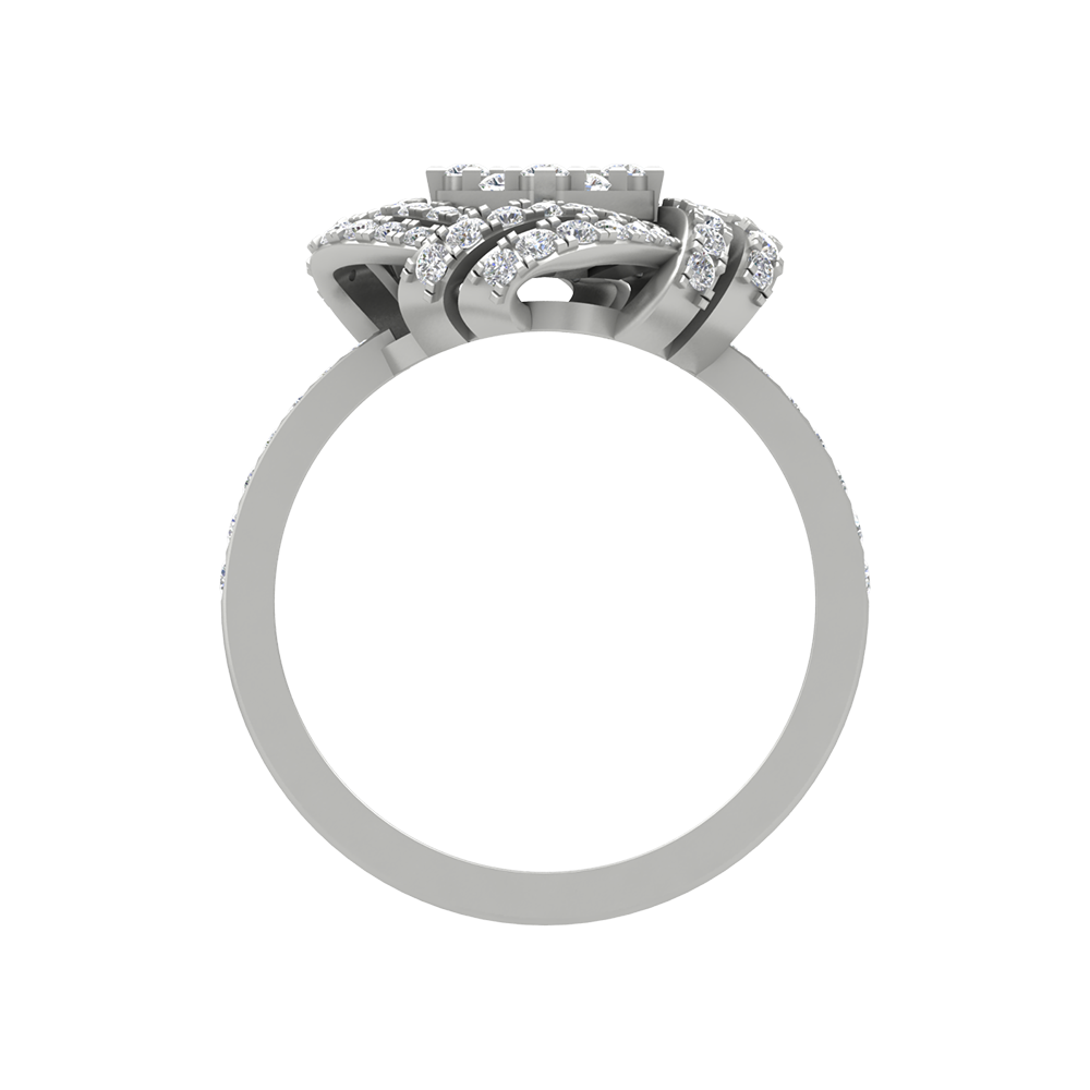 Squamous Cocktail Ring In 925 Sterling Silver - Eight
