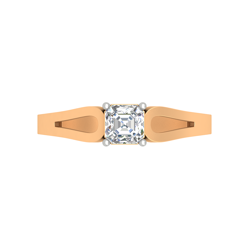 Square In A Loop Solitaire Ring - Ten