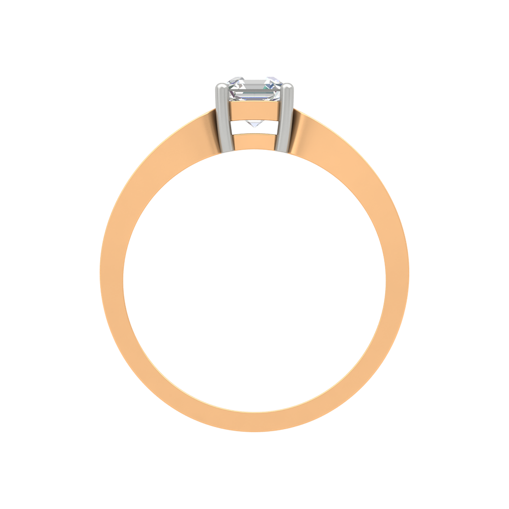 Square In A Loop Solitaire Ring - Twelve