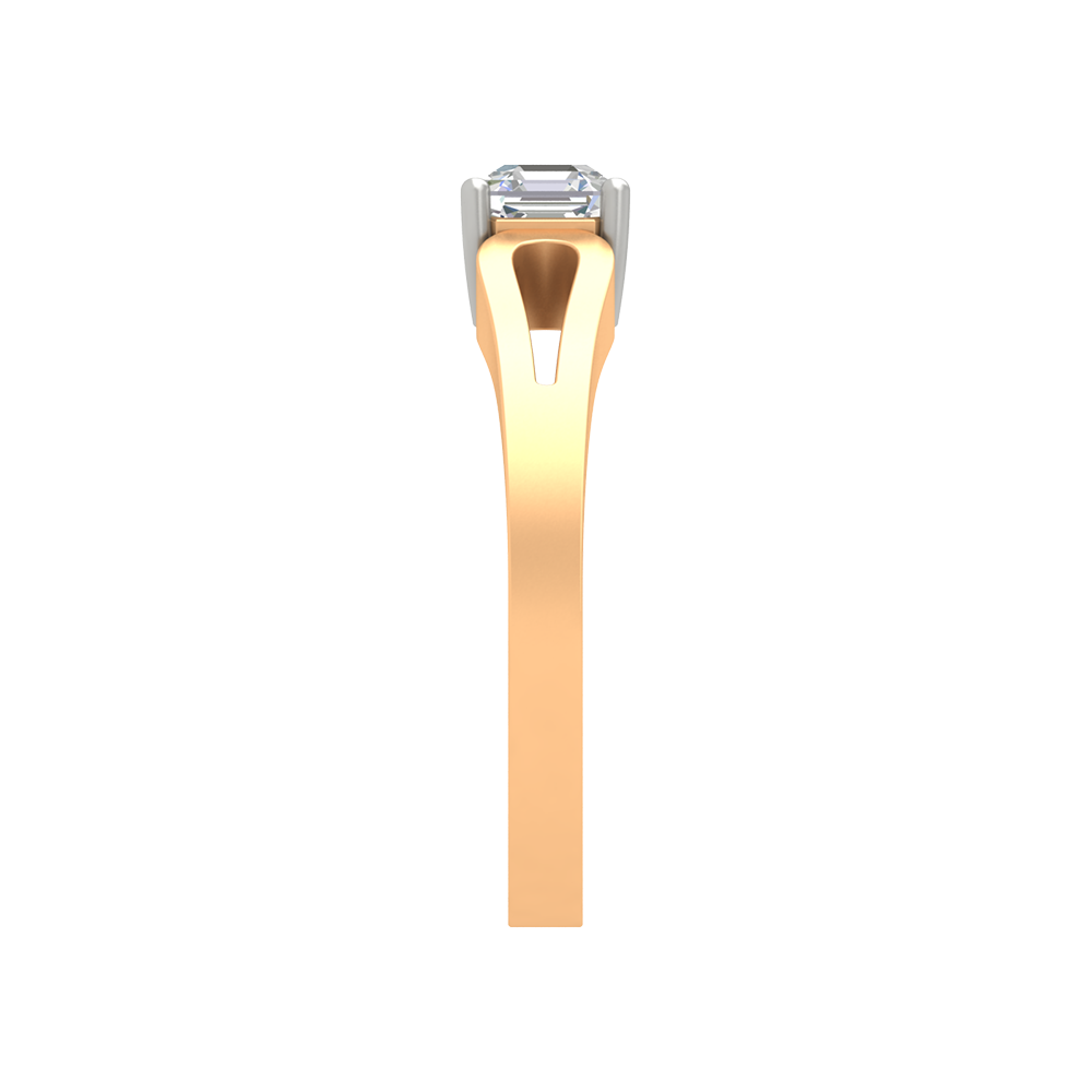 Square In A Loop Solitaire Ring - Thirteen
