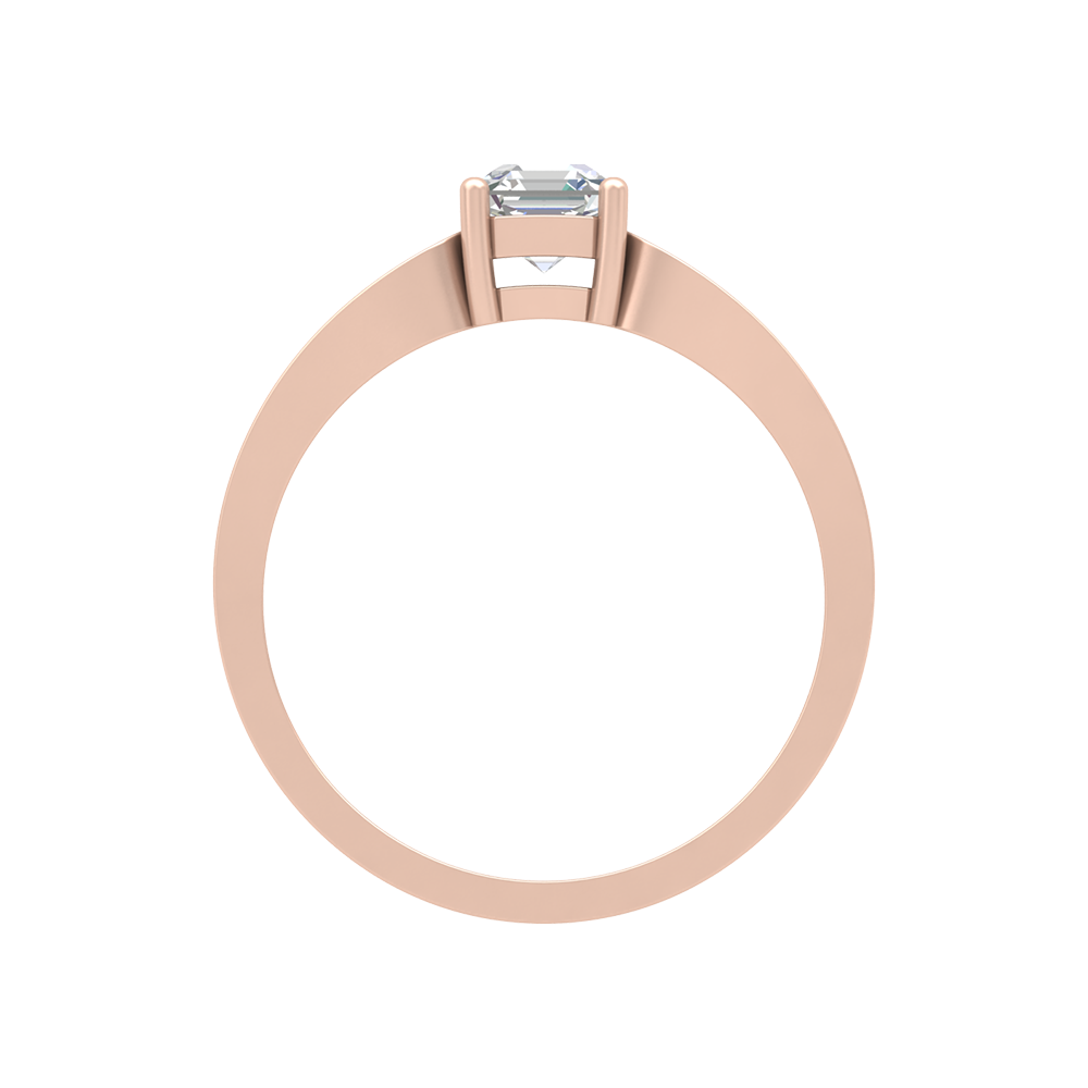 Square In A Loop Solitaire Ring - Three